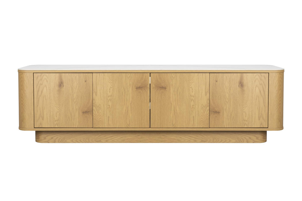 Dressoir Low Almira Hout Naturel 40x180 cm