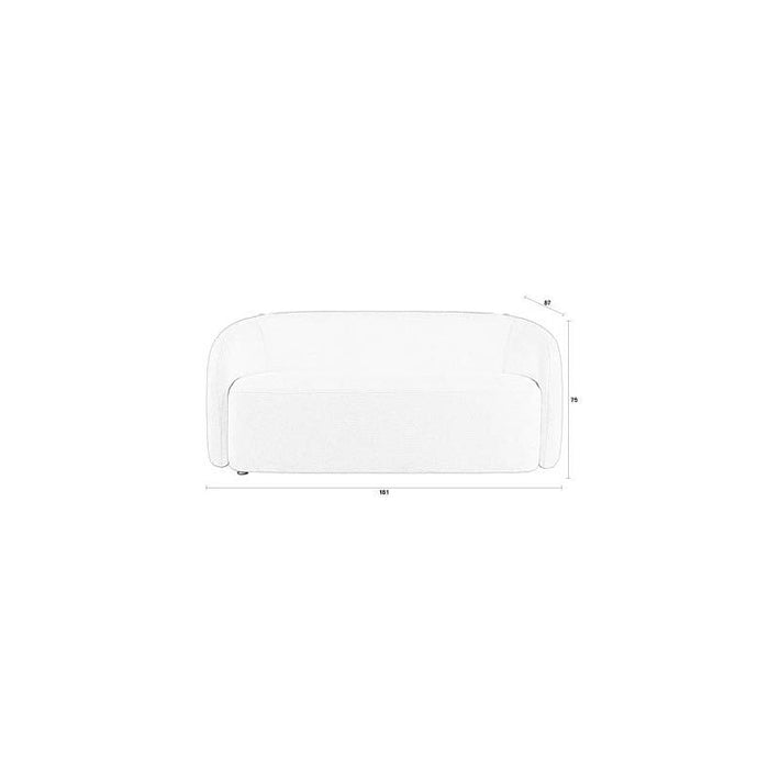 2-Zitsbanken Sofa Len Polyester, Pine hout Wit 87x181 cm-2-Zitsbanken-Creating Home
