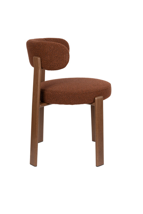 Eetkamerstoel Robyn Dining Chair Polyester, Metaal Bruin, sfeerbeeld 9