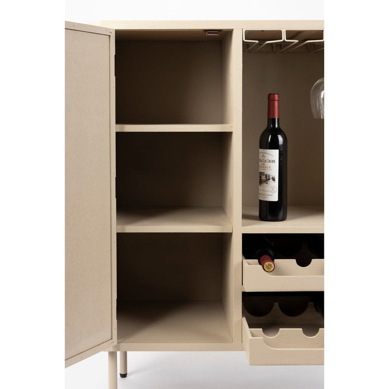 2de kans Amaya Wijnkast Laag 90x38x100 cm-Wijnkasten-Creating Home