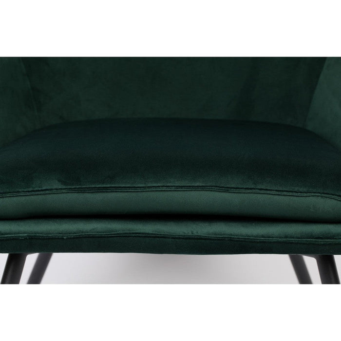 2de kans Bon Fauteuil Velvet Groen-Fauteuils-Creating Home