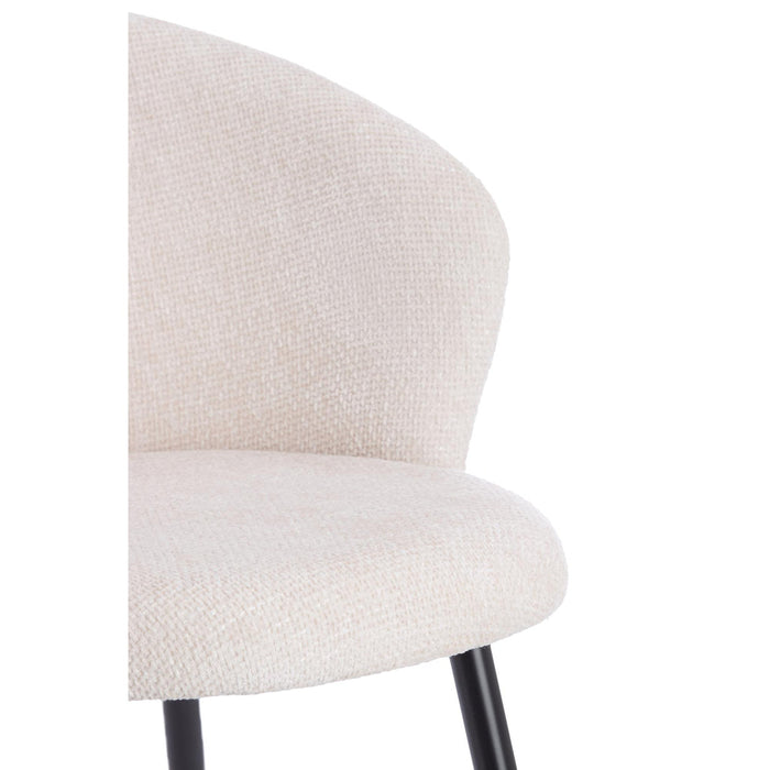 2de kans Eetkamerstoel Radaja - Crème - 58x58x78cm-Eetkamerstoelen-Light & Living