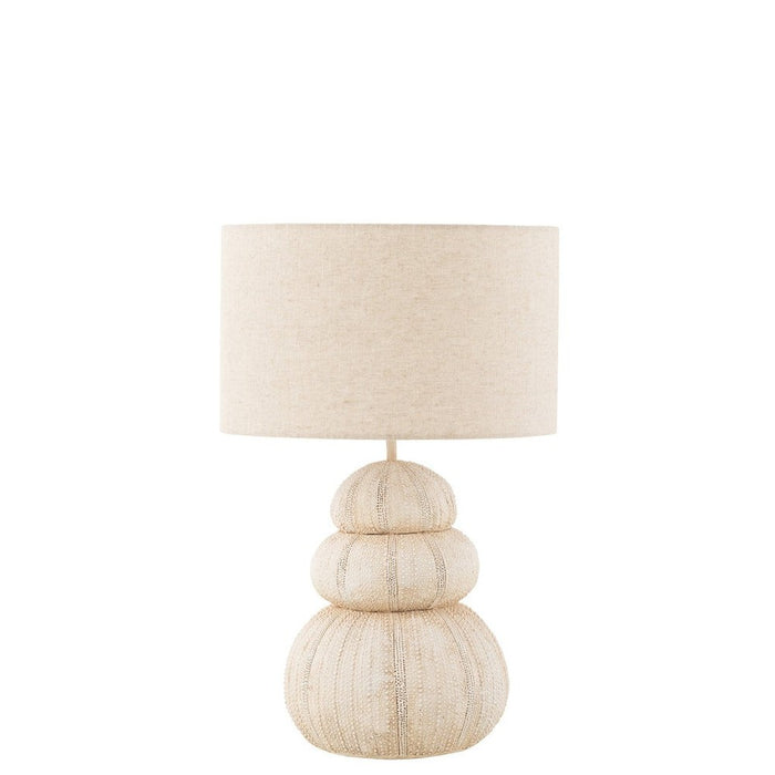2de kans J-Line Lamp Zee-egel poly beige-Tafellampen-J-Line