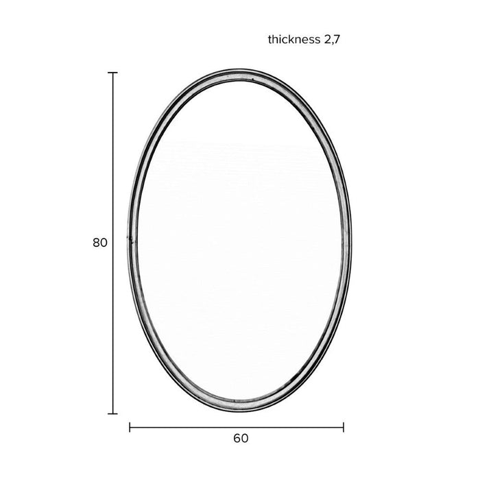 2de kans Matz Spiegel Ovaal Antiek Goud Medium-Spiegels-Creating Home