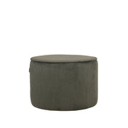 2de kans Poef Tibo Army Ribcord 55 cm Rond 55x55x40-Poefs-LABEL51