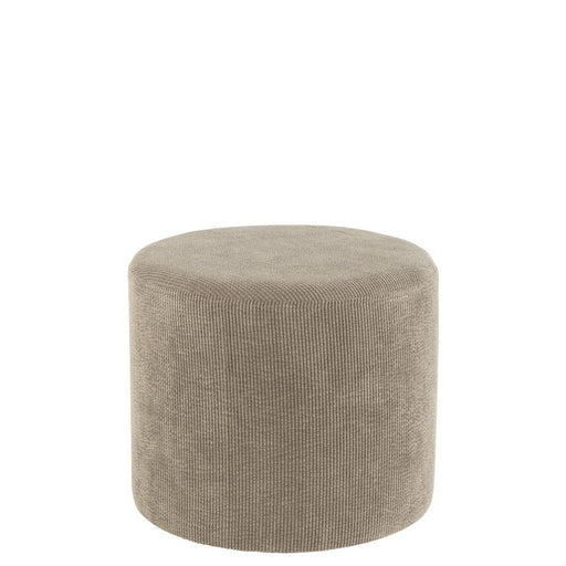 2de kans Pouf Strepen Velvet Grey-Poefs-J-Line
