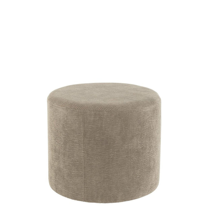 2de kans Pouf Strepen Velvet Grey-Poefs-J-Line