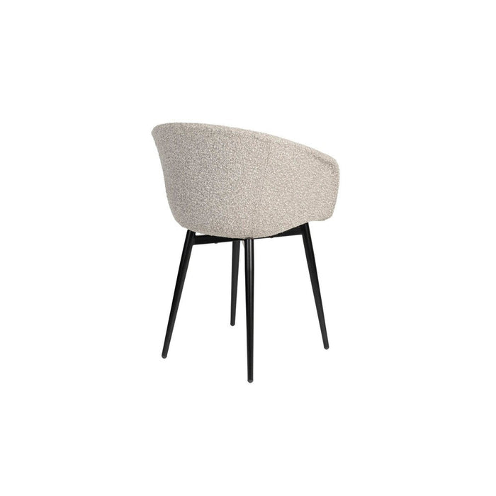 2de kans Stoel Charly | Beige | met zwarte poten-Eetkamerstoelen-Creating Home