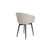 2de kans Stoel Charly | Beige | met zwarte poten-Eetkamerstoelen-Creating Home