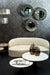 Grote beige polyester vloerlamp Bohne van PTMD, 102x225 cm, in een stijlvol modern interieur.