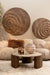 Beige polyester vloerkleed Curvae 109x238 cm in een sfeervol interieur met een zachte textuur en moderne uitstraling.
