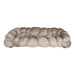 Beige 3-zitsbank Nubibus van PTMD met zachte polyester bekleding en een modern, volumineus design.