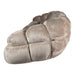 Beige 3-zitsbank Nubibus van PTMD met zachte polyester bekleding en een modern, gewatteerd design.