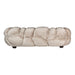 Beige 3-zitsbank Nubibus van PTMD met een uniek, gewatteerd polyester design en donkere pootjes.