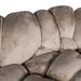 Beige 3-zitsbank Nubibus van PTMD met zachte polyester bekleding en een gestoffeerd, organisch design.