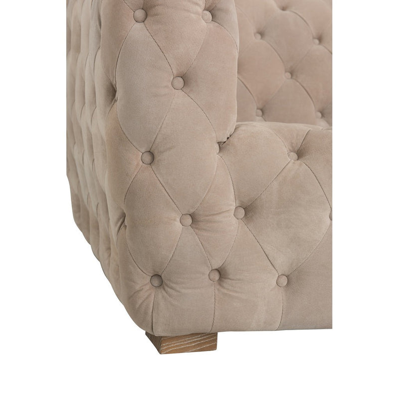 3-zitsbank Beige Leer 88x241 cm-3-Zitsbanken-J-Line