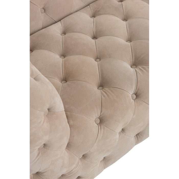 3-zitsbank Beige Leer 88x241 cm-3-Zitsbanken-J-Line