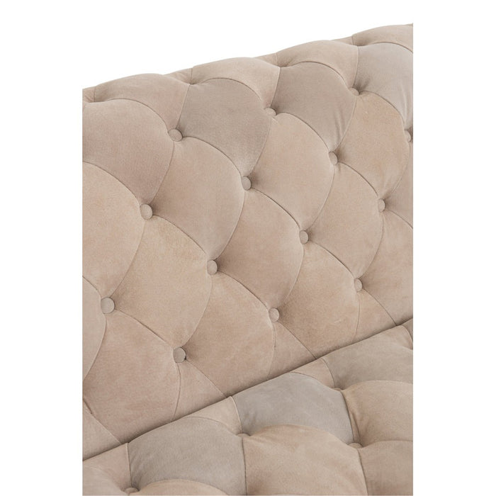 3-zitsbank Beige Leer 88x241 cm-3-Zitsbanken-J-Line