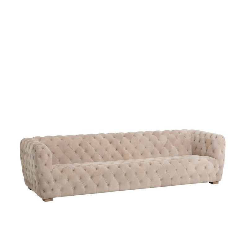 3-zitsbank Beige Leer 88x241 cm-3-Zitsbanken-J-Line
