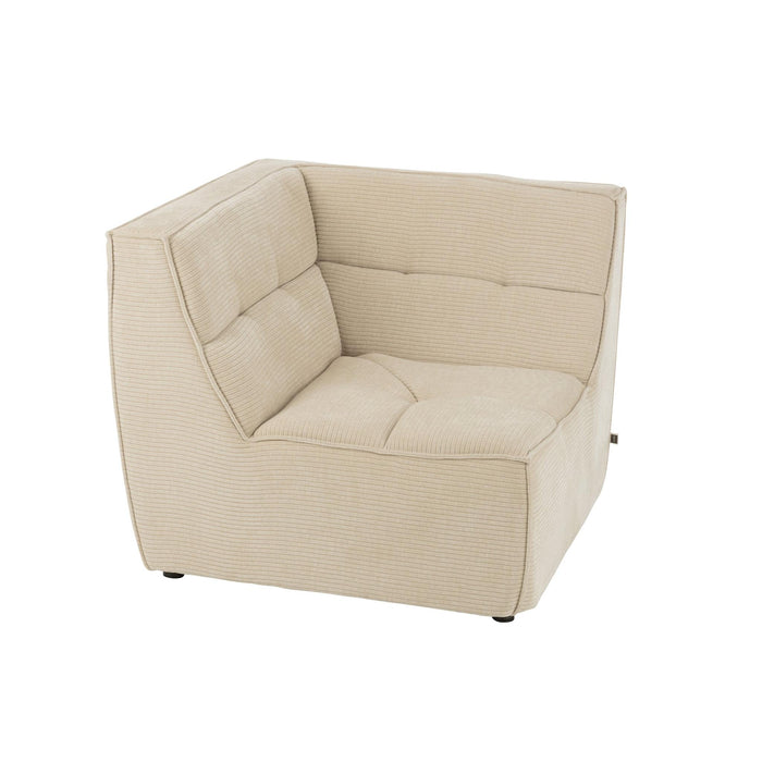 3-zitsbank Beige Stof 98 cm-3-Zitsbanken-J-Line