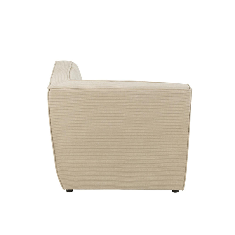 3-zitsbank Beige Stof 98 cm 98x98x83 cm-3-Zitsbanken-J-Line