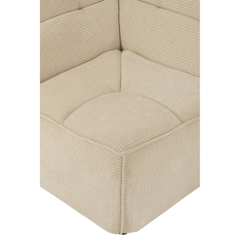 3-zitsbank Beige Stof 98 cm 98x98x83 cm-3-Zitsbanken-J-Line