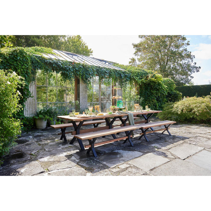 3-zitsbank Bruin Recycled hout 35x180 cm-3-Zitsbanken-J-Line