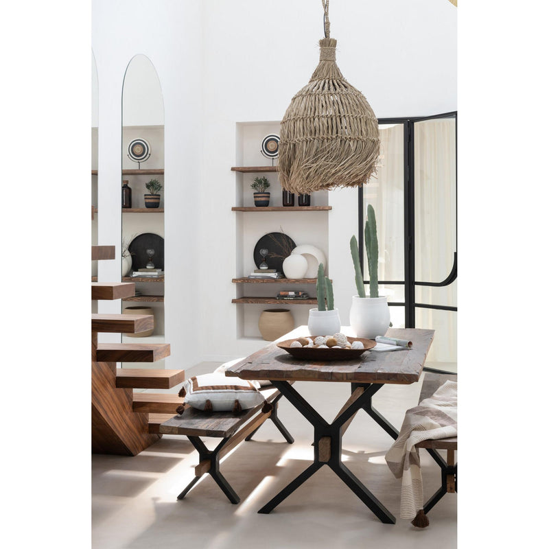 3-zitsbank Bruin Recycled hout 35x180 cm-3-Zitsbanken-J-Line