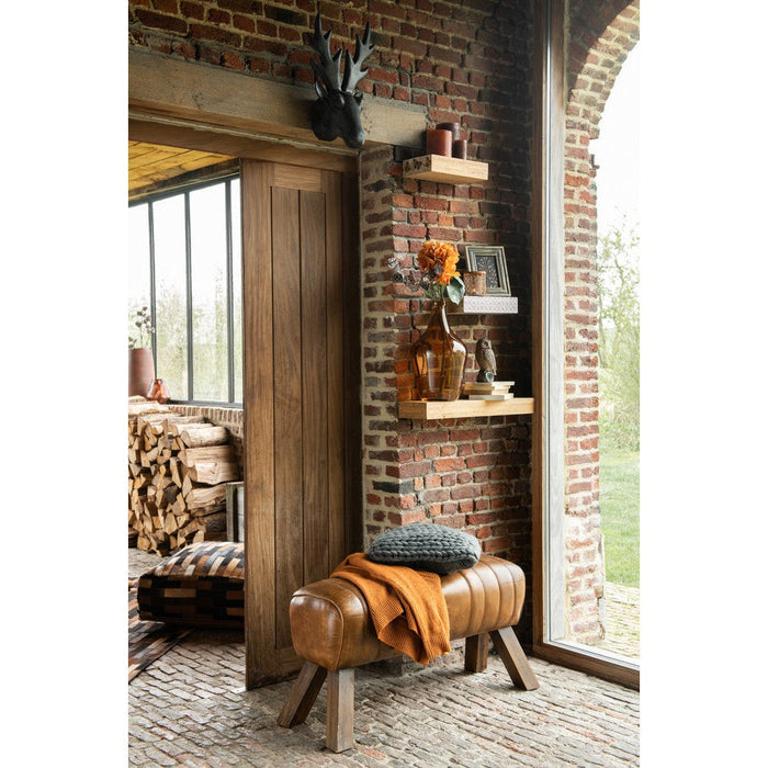 3-zitsbank Bruin Sheesham hout 30x87 cm-3-Zitsbanken-J-Line