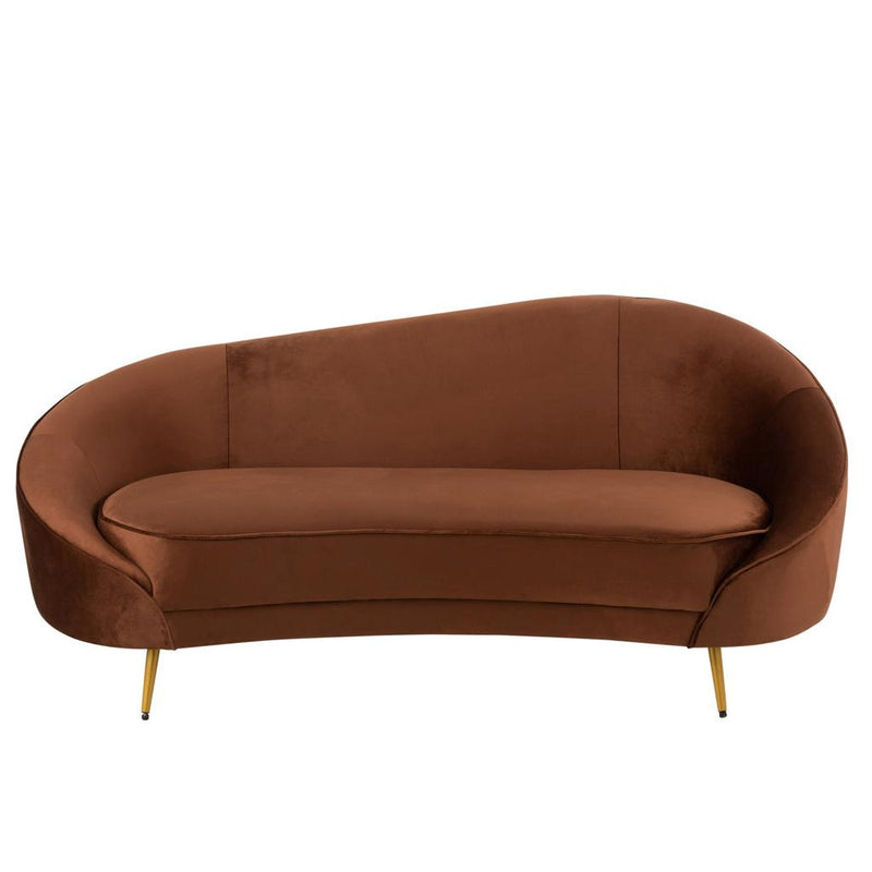 3-zitsbank Bruin Stof 85x180 cm-3-Zitsbanken-J-Line