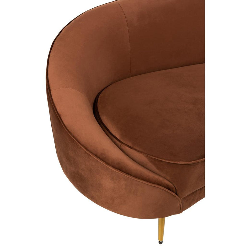 3-zitsbank Bruin Stof 85x180 cm-3-Zitsbanken-J-Line