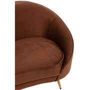 3-zitsbank Bruin Stof 85x180 cm-3-Zitsbanken-J-Line