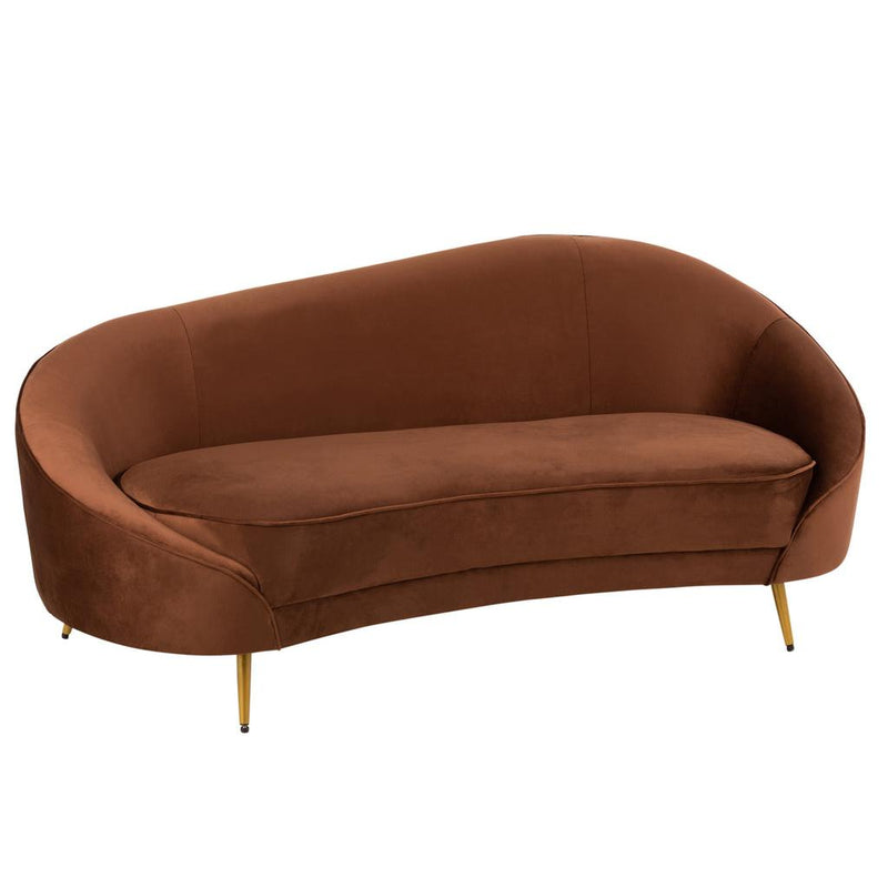 3-zitsbank Bruin Stof 85x180 cm-3-Zitsbanken-J-Line