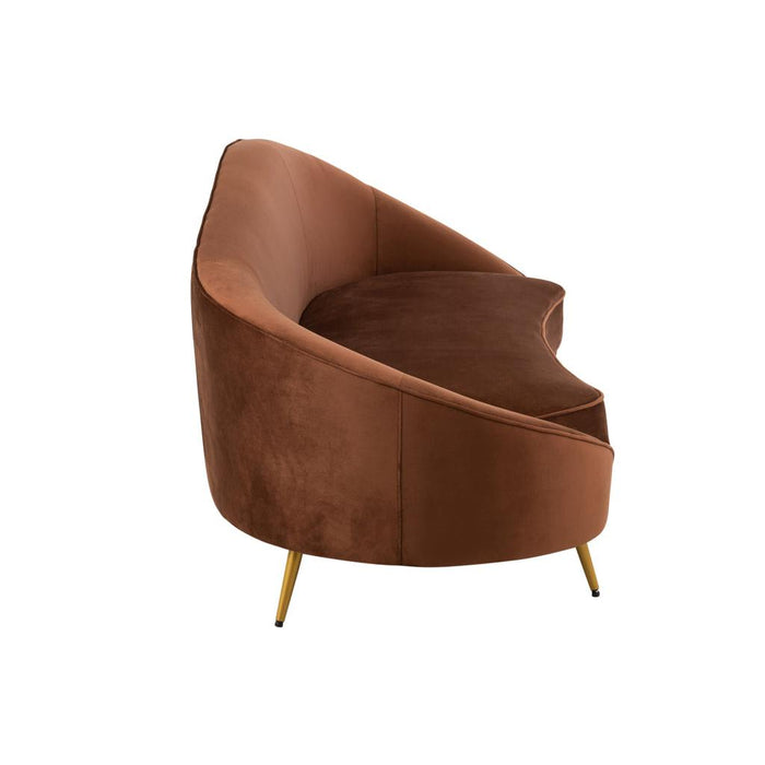 3-zitsbank Bruin Stof 85x180 cm-3-Zitsbanken-J-Line