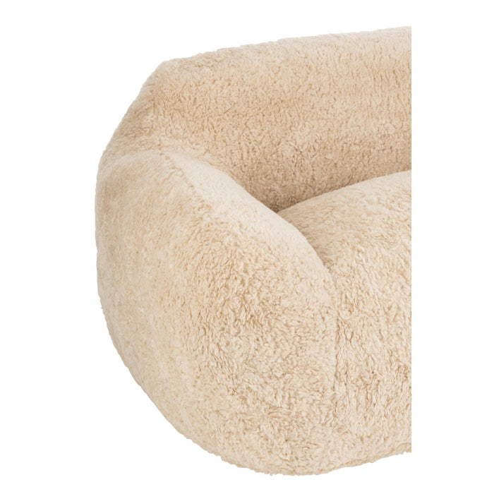 3-zitsbank Crème Polyester L 110x152 cm - Crème/ivoor-3-Zitsbanken-J-Line