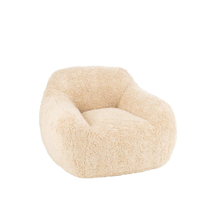 3-zitsbank Crème Polyester S 98 cm - Crème/ivoor-3-Zitsbanken-J-Line