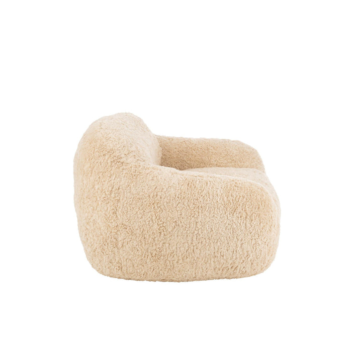 3-zitsbank Crème Polyester S 98 cm - Crème/ivoor-3-Zitsbanken-J-Line