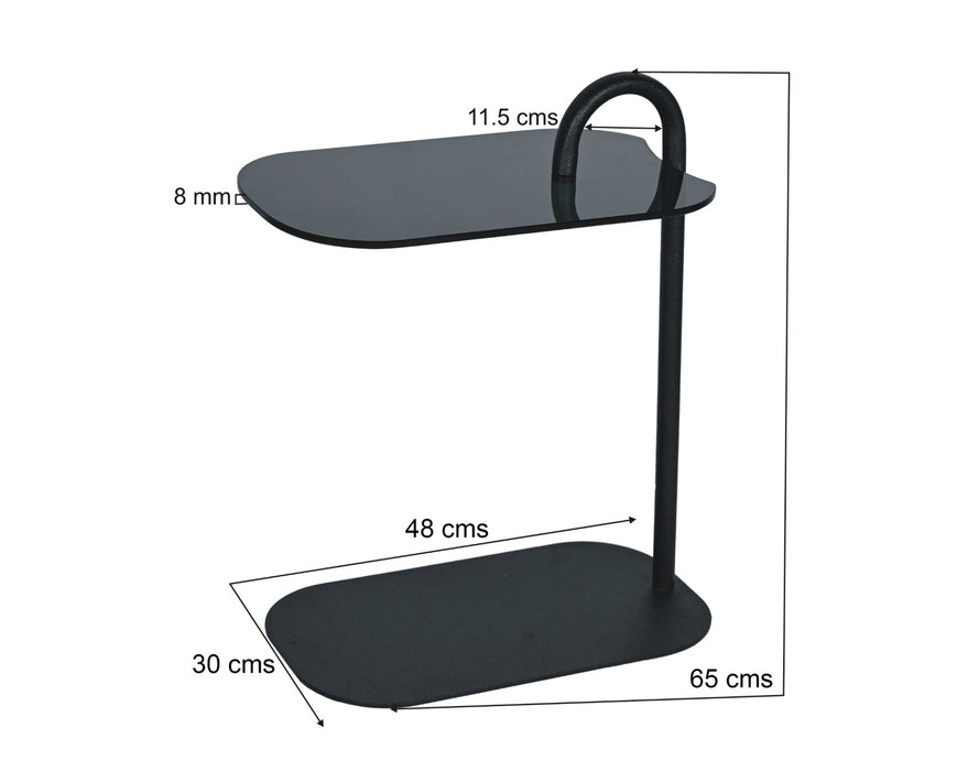 3-zitsbank Glas Zwart 48x30 cm-3-Zitsbanken-Brix