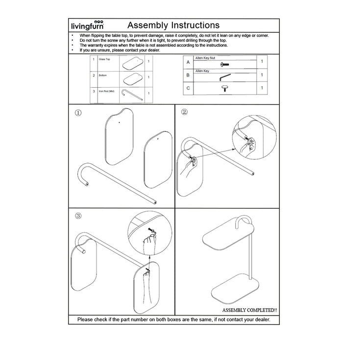 3-zitsbank Glas Zwart 48x30 cm-3-Zitsbanken-Brix