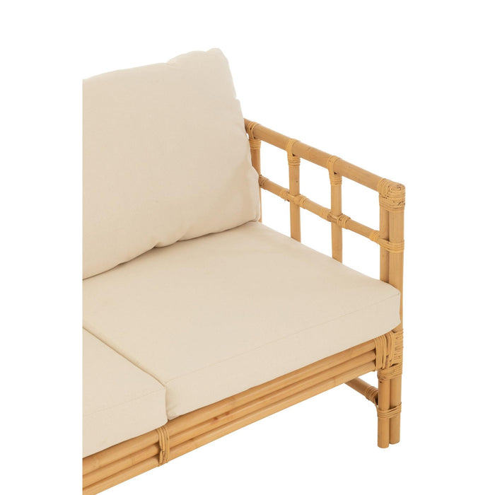 3-zitsbank Naturel Linnen 73x187 cm-3-Zitsbanken-J-Line