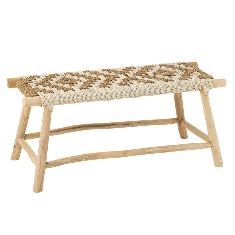 3-zitsbank Naturel Zeegras 35x100 cm-3-Zitsbanken-J-Line