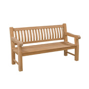 3-zitsbank Patrick Fat Teakhout Naturel hout 166x50 cm-3-Zitsbanken-Livingfurn