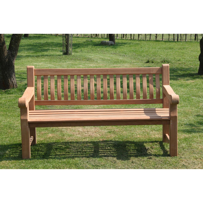 3-zitsbank Patrick Fat Teakhout Naturel hout 200x50 cm-3-Zitsbanken-Livingfurn