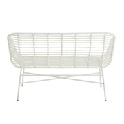 3-zitsbank Wit Ijzer 65x128 cm-3-Zitsbanken-J-Line
