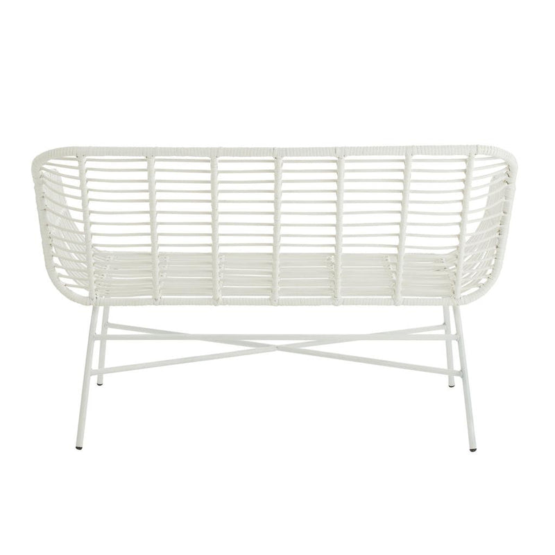3-zitsbank Wit Ijzer 65x128 cm-3-Zitsbanken-J-Line