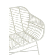 3-zitsbank Wit Ijzer 65x128 cm-3-Zitsbanken-J-Line