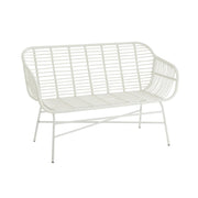 3-zitsbank Wit Ijzer 65x128 cm-3-Zitsbanken-J-Line