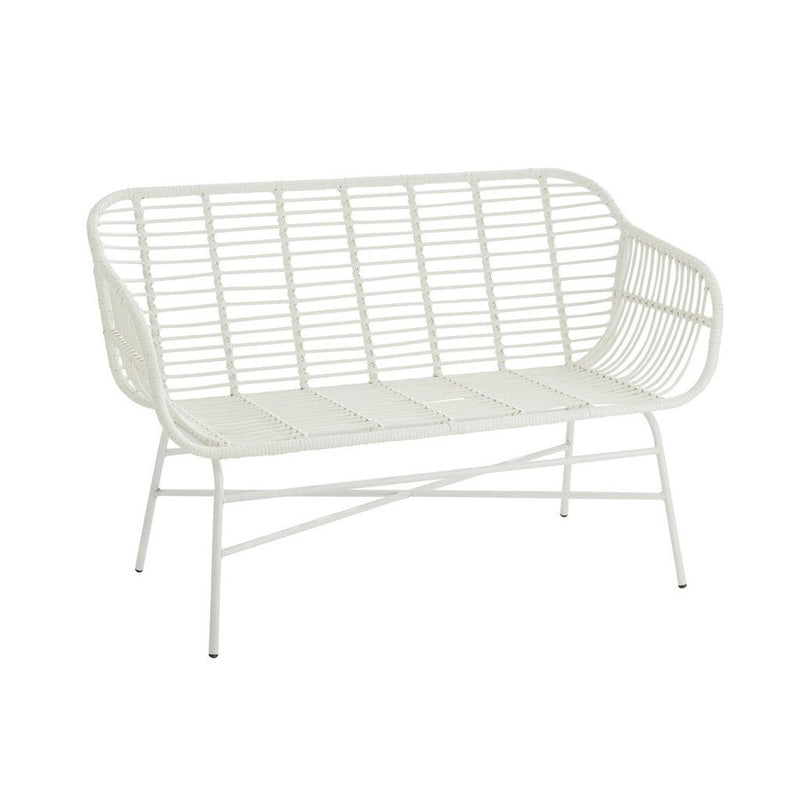 3-zitsbank Wit Ijzer 65x128 cm-3-Zitsbanken-J-Line