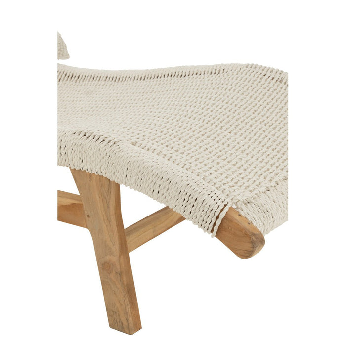 3-zitsbank Wit Kunststof 65x168 cm-3-Zitsbanken-J-Line