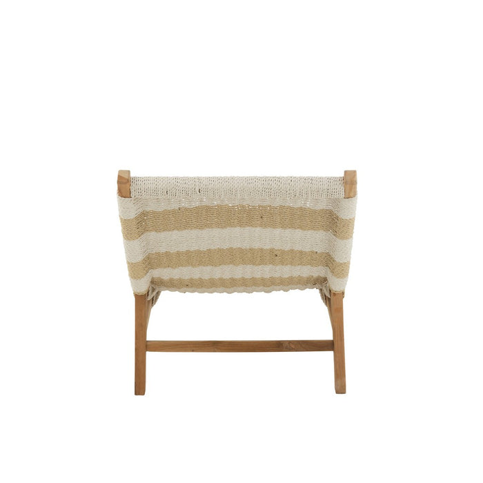 3-zitsbank Wit Teakhout 65x168 cm-3-Zitsbanken-J-Line